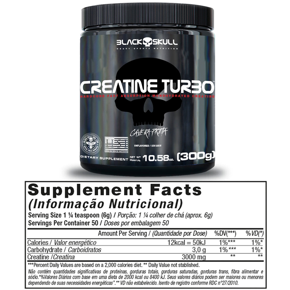 Combo BCAA + Glutamine + Creatine Black Skull