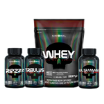 Combo Whey Protein 100% + Tribullus + Ripzz + Ultraman